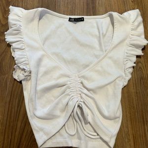 Zara ruffle crop top